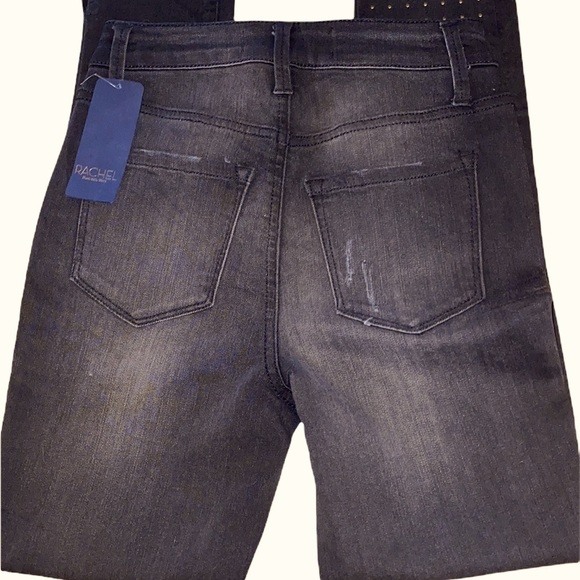 RACHEL ROY COLLECTION Studded Raw Hem Skinny Jeans - Picture 9 of 9